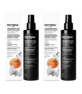 Set 2 x Tratament repigmentare pentru par alb sau grizonat, Ultra, Positiv'Hair, Phytema 150ml + 150ml