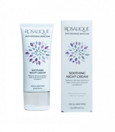 Crema de noapte calmanta, anti-roseata, rozacee, cuperoza, eczeme, Rosalique 50 ml