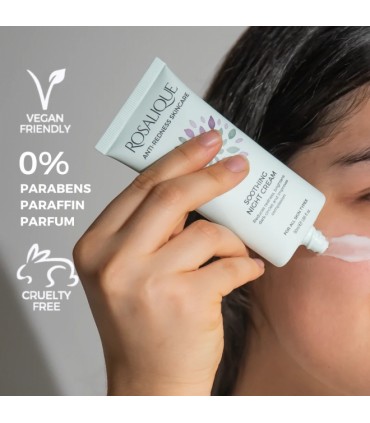 Crema de noapte calmanta, anti-roseata, rozacee, cuperoza, eczeme, Rosalique 50 ml