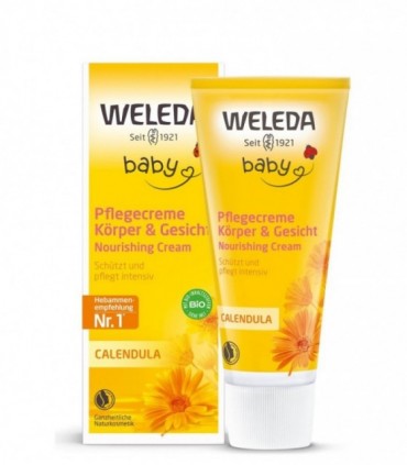 BABY Cremă de corp hidratantă cu gălbenele Weleda 75ml