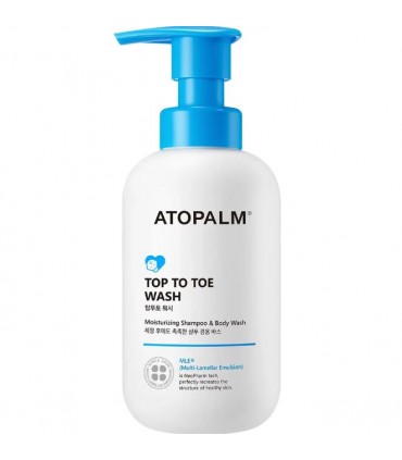 ATOPALM Top To Toe Wash - Gel de dus cu Ceramide 9S, ulei de Migdale dulci, hidratare si confort cutanat 300 ml