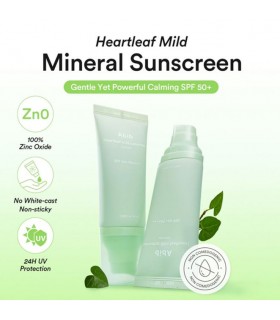 ABIB Heartleaf Mild Sunscreen Relief SPF50+ Crema protectie solara, reducerea rosetii 50ml