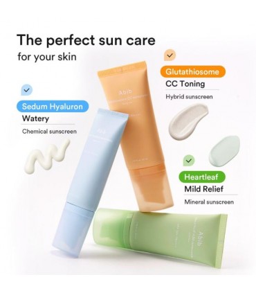 ABIB Heartleaf Mild Sunscreen Relief SPF50+ Crema protectie solara, reducerea rosetii 50ml