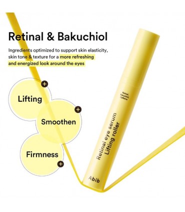 ABIB Retinal Eye Serum Lifting Roller - Ser de ochi cu Retinal si Cafeina pentru conturul ochilor 15 ml