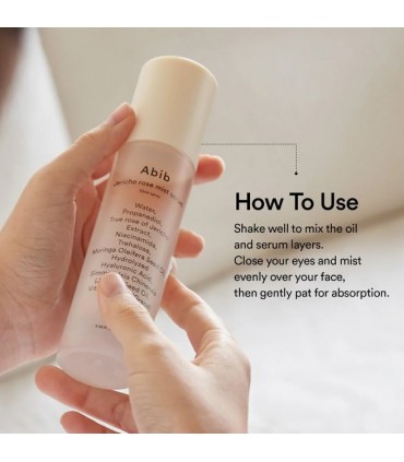 ABIB Jericho Rose Mist Serum Glow Spray - Mist bifazic cu extract Trandafir Jericho, Acid Hialuronic, hidratare piele 100 ml
