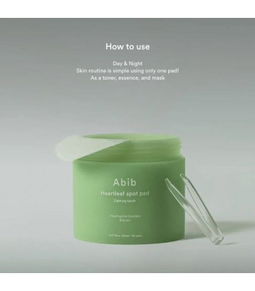 ABIB Heartleaf Spot Pad Calming Touch - Toner ten, curatare, calmare, hidratare piele sensibila, iritata, cu acnee 150 ml