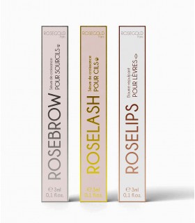 Set Cadou Trio Sprancene, Gene, Buze - Rosebrow, Roselash, Roselips, Rosegold Paris